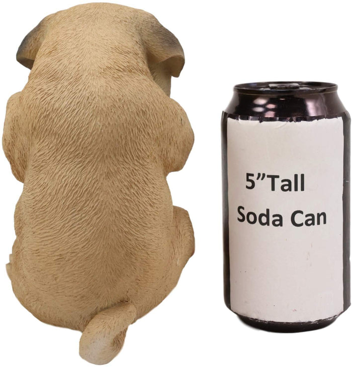 Ebros Gift Ebros Pot Pal Hanging Pug Puppy Pooch Dog Statue 6.5" Tall With Glass Eyes