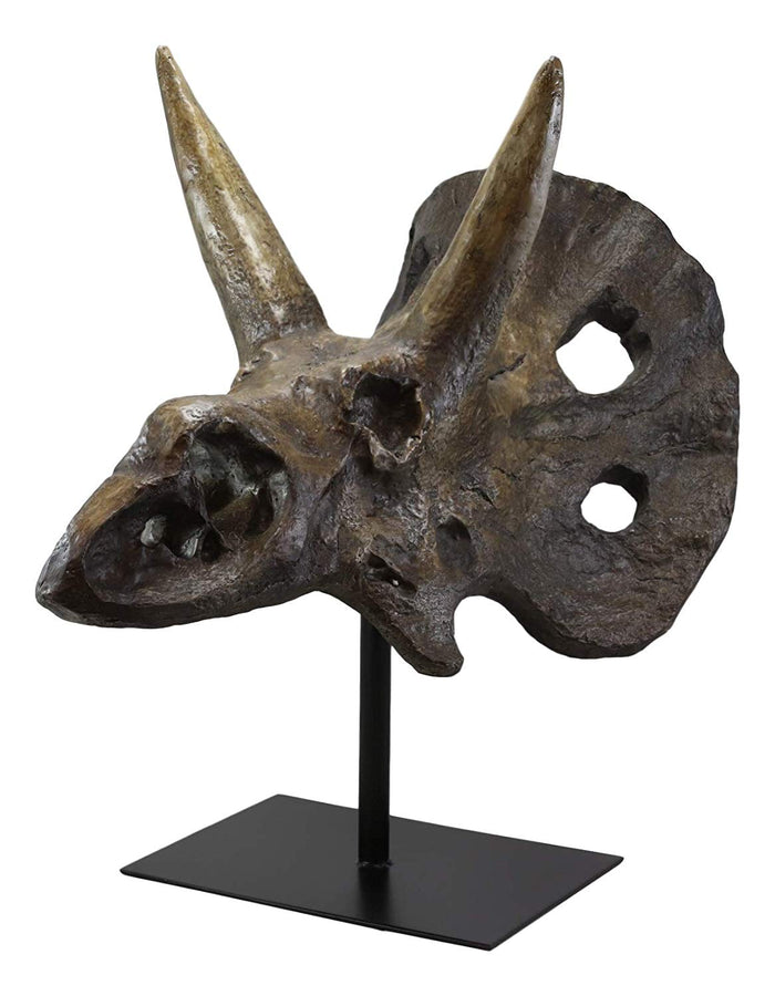 Ebros Gift Ebros Prehistoric '3 Horns' Triceratops Dinosaur Fossil Skeleton Statue 22" Tall