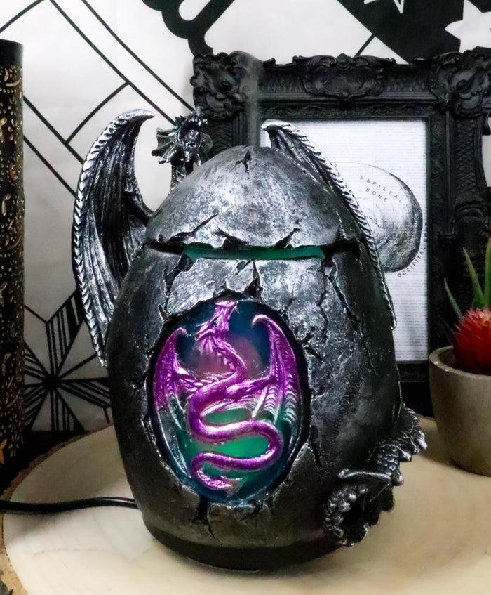 ebros gift Ebros Prehistoric Conception Dragon Egg Fossil Aroma Oil Diffuser W/ LED Night Lights