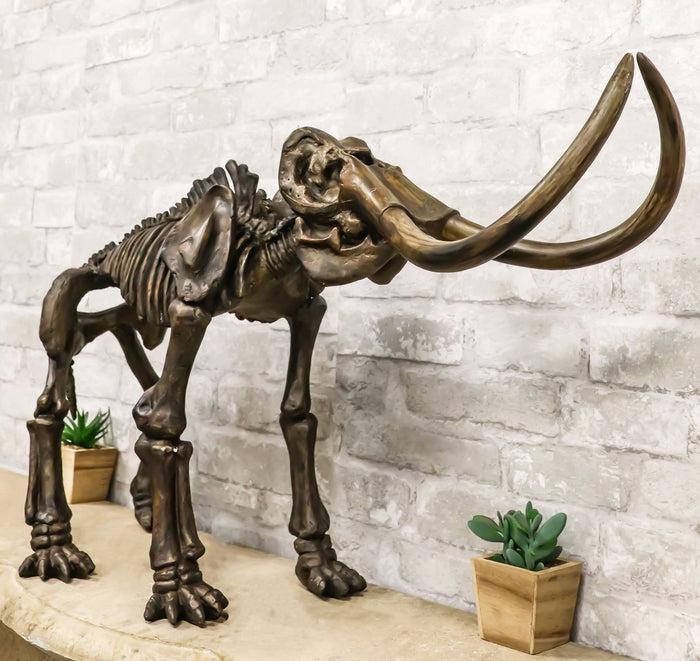 ebros gift Ebros Prehistoric Elephant Jurassic Era Woolly Mammoth Fossil Skeleton 30"Long