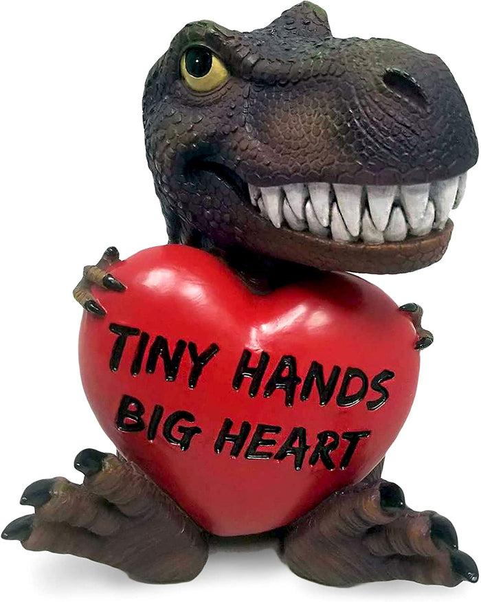 ebros gift Ebros Prehistoric Passion T-Rex with Big Red Heart Tiny Hands Sign Figurine 6" H