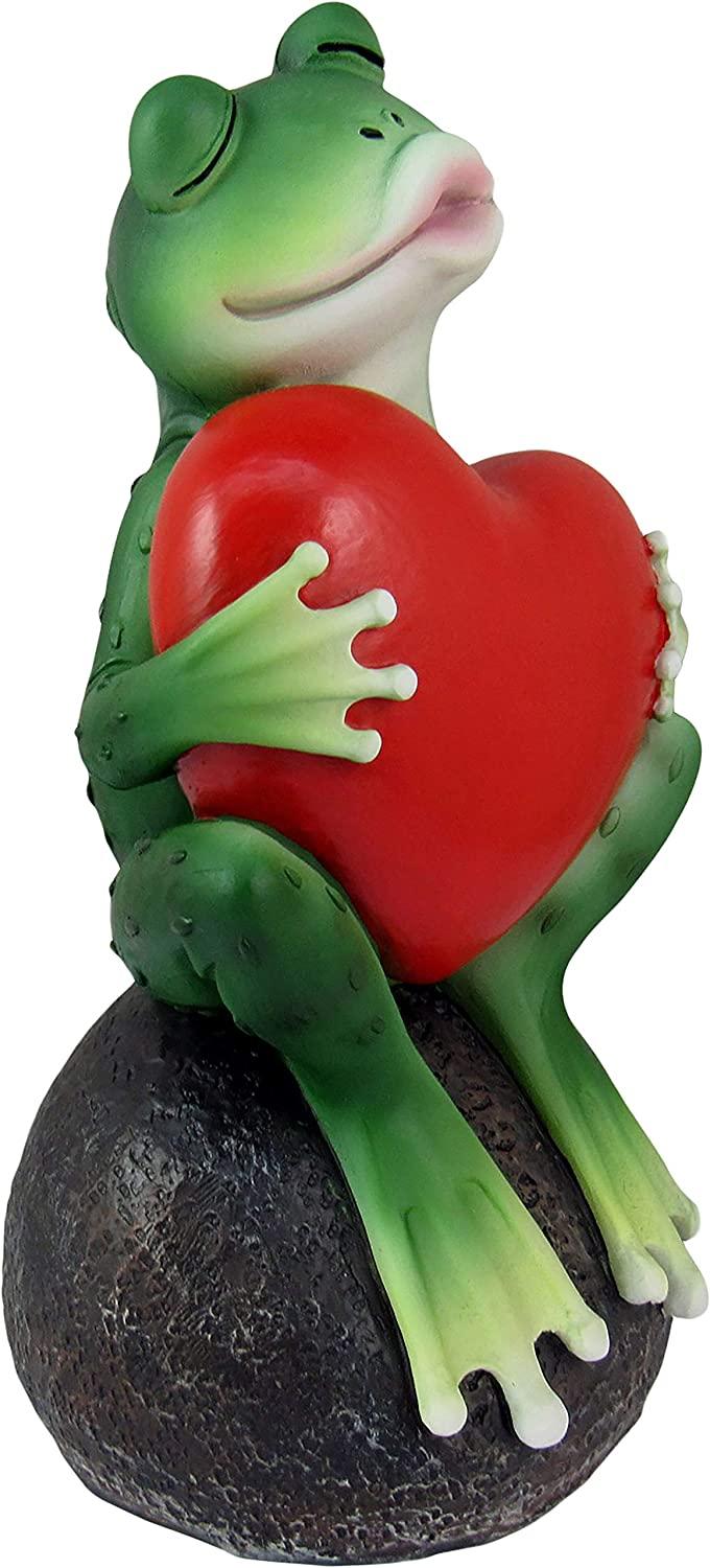 Ebros Gift Ebros Prince Charming Awaits Kissing Frog With Red Heart Collectible 6" Figurine