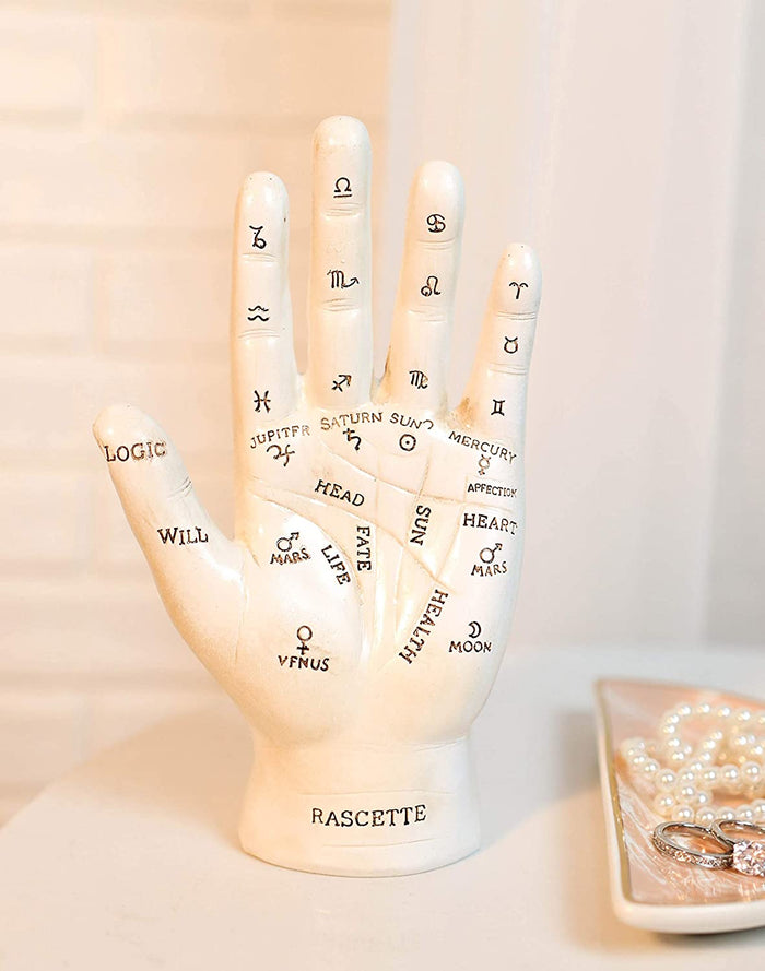 ebros gift Ebros Psychic Palmistry Hand Fortune Teller Divination Diagram Resin Figurine