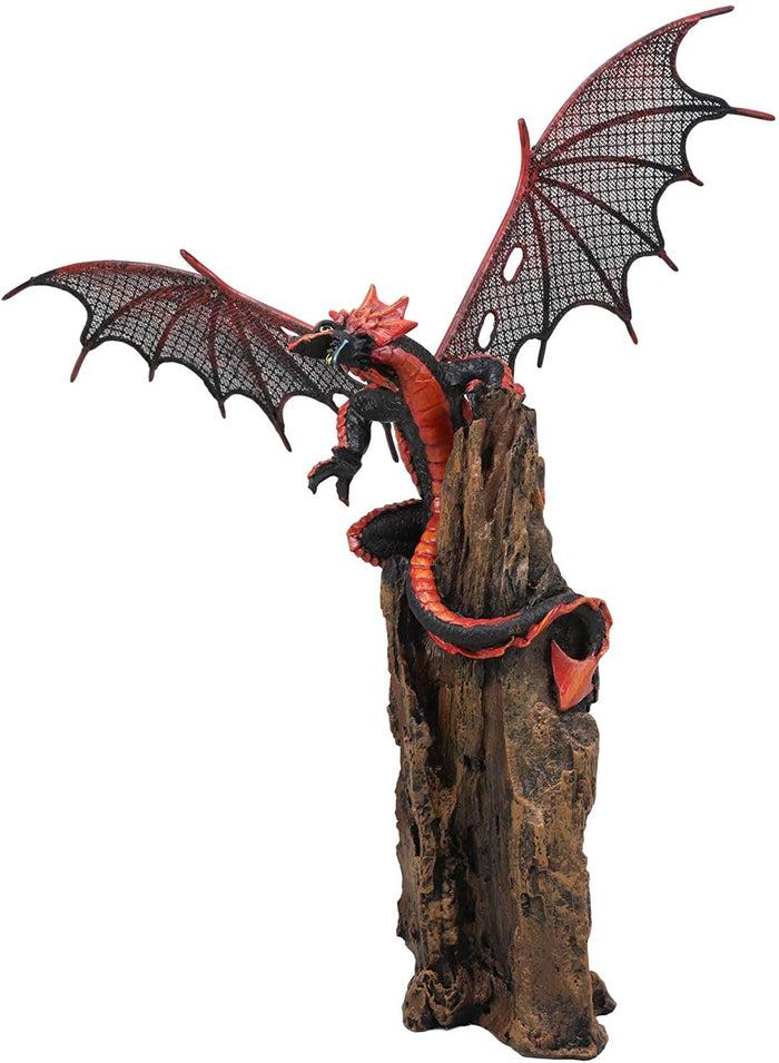 ebros gift Ebros Pteranodon Dragon Perching On Volcanic Cliff Tower Statue 13.75" Height