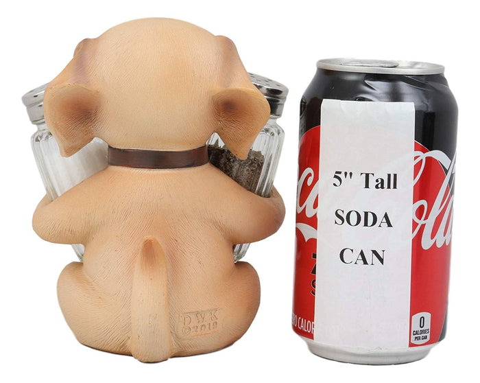 Ebros Gift Ebros Pup And Spice Wide Eyed Labrador Puppy Dog Glass Salt & Pepper Shakers Set