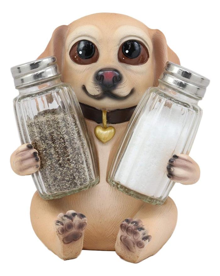 ebros gift Ebros Pup And Spice Wide Eyed Labrador Puppy Dog Glass Salt & Pepper Shakers Set