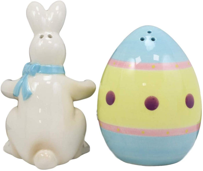 Ebros Gift Ebros Rabbit Kissing Giant Egg Salt And Pepper Shakers Magnetic Figurine Set