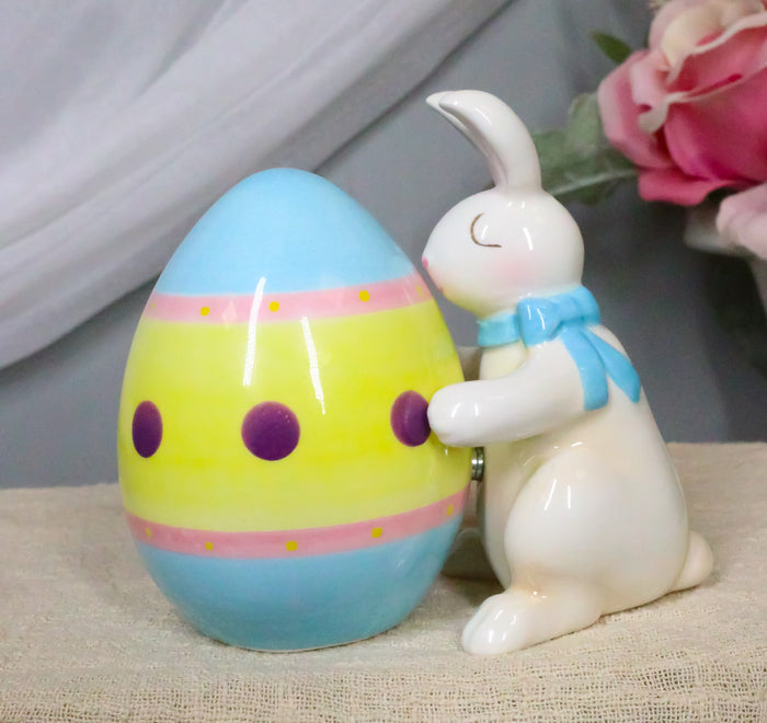 ebros gift Ebros Rabbit Kissing Giant Egg Salt And Pepper Shakers Magnetic Figurine Set
