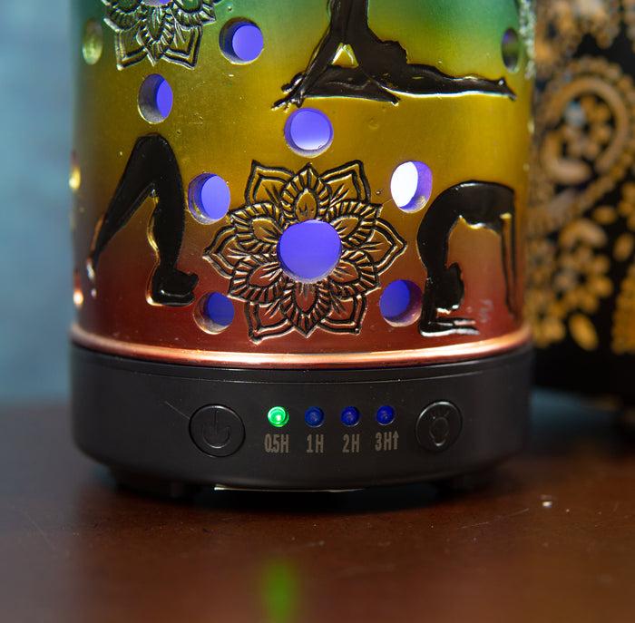 Ebros Gift Ebros Rainbow 7 Chakra Colors Lotus Mandala Yoga Essential Oil Diffuser Aromatherapy