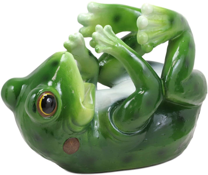 Ebros Gift Ebros Rainforest Green Tree Frog Wine Bottle Holder Caddy Figurine 10.25" Long