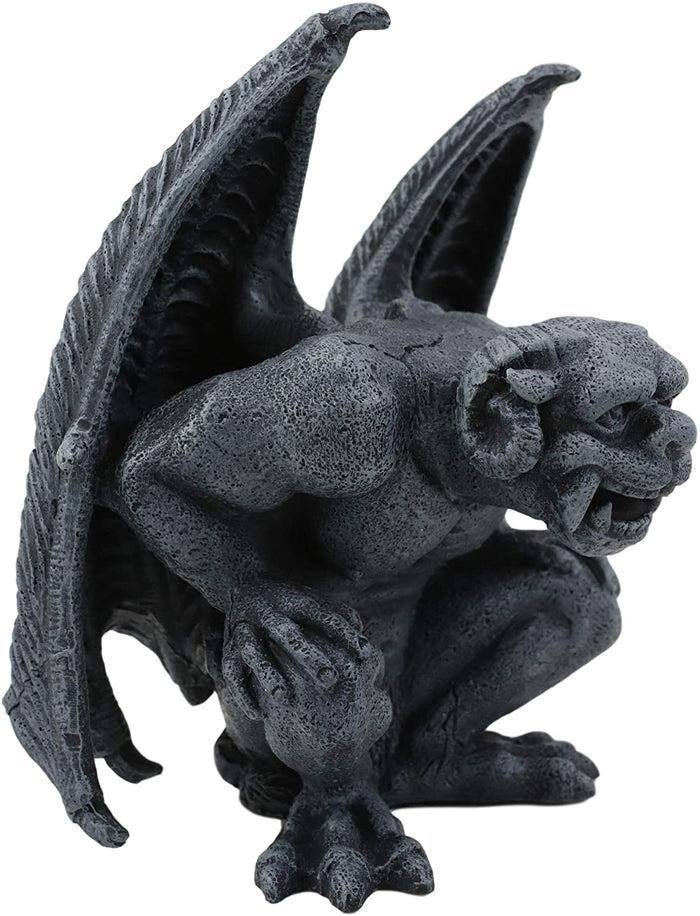 Ebros Gift Ebros Ram Horned Demon Winged Gargoyle Bellowing Wild Statue 6" Tall