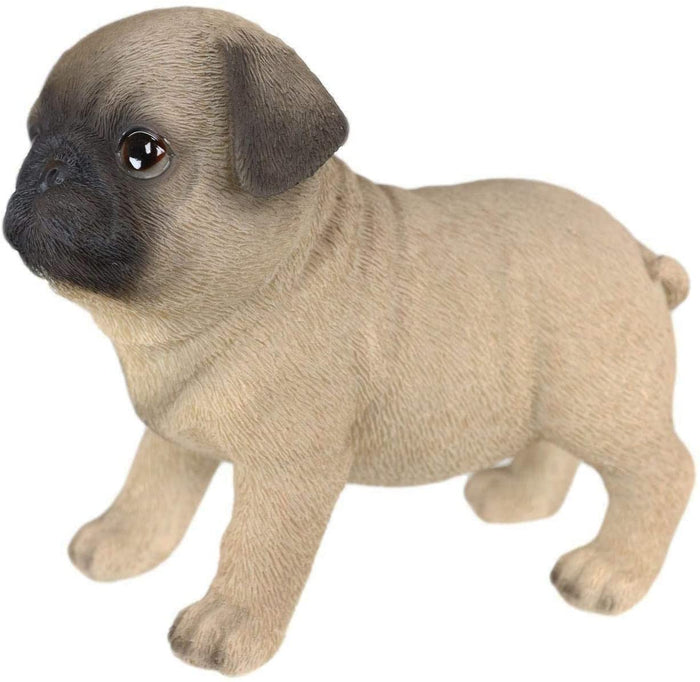 Ebros Gift Ebros Realistic Adorable Fawn Pug Puppy Dog Figurine 5"L Pet Pal Pugsy