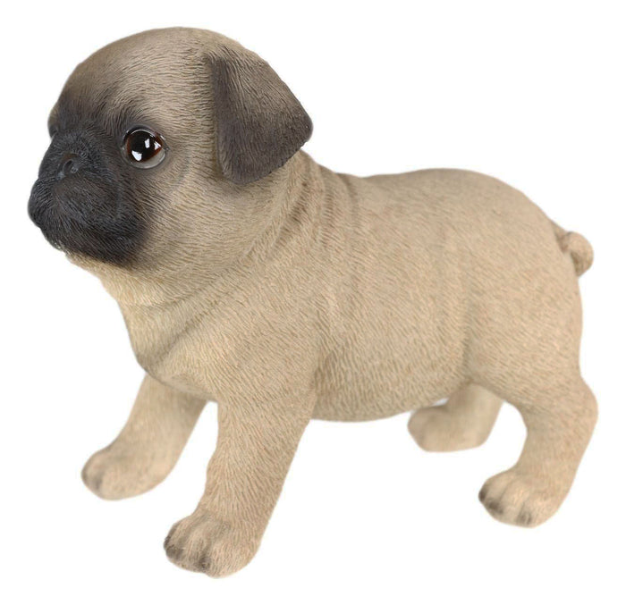 Ebros Gift Ebros Realistic Adorable Fawn Pug Puppy Dog Figurine 5"L Pet Pal Pugsy