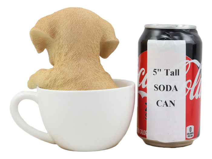 Ebros Gift Ebros Realistic Adorable Labrador Puppy Teacup Statue 5.5" Tall Pet Pal