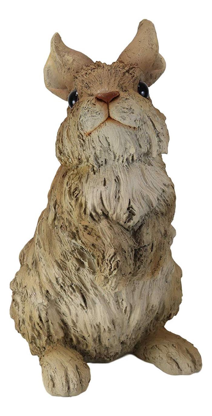 Ebros Gift Ebros Realistic Faux Driftwood Finish Design Standing Bunny Rabbit Resin Statue 9.75"H