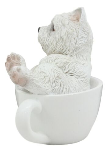 Ebros Gift Ebros Realistic Mini Adorable West Highland White Terrier Dog Teacup 3" Tall Figurine