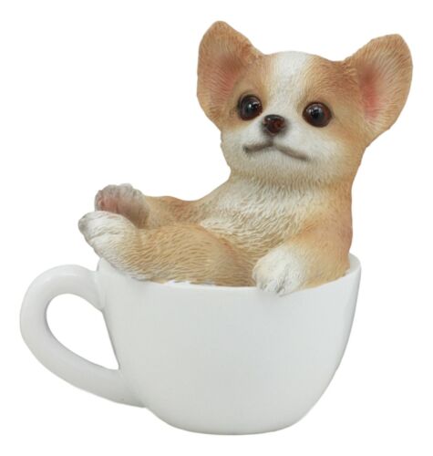Ebros Gift Ebros Realistic Mini Chihuahua Teacup Statue 3" Pet Pal Dog Breed Collectible Figurine