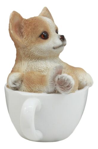 Ebros Gift Ebros Realistic Mini Chihuahua Teacup Statue 3" Pet Pal Dog Breed Collectible Figurine