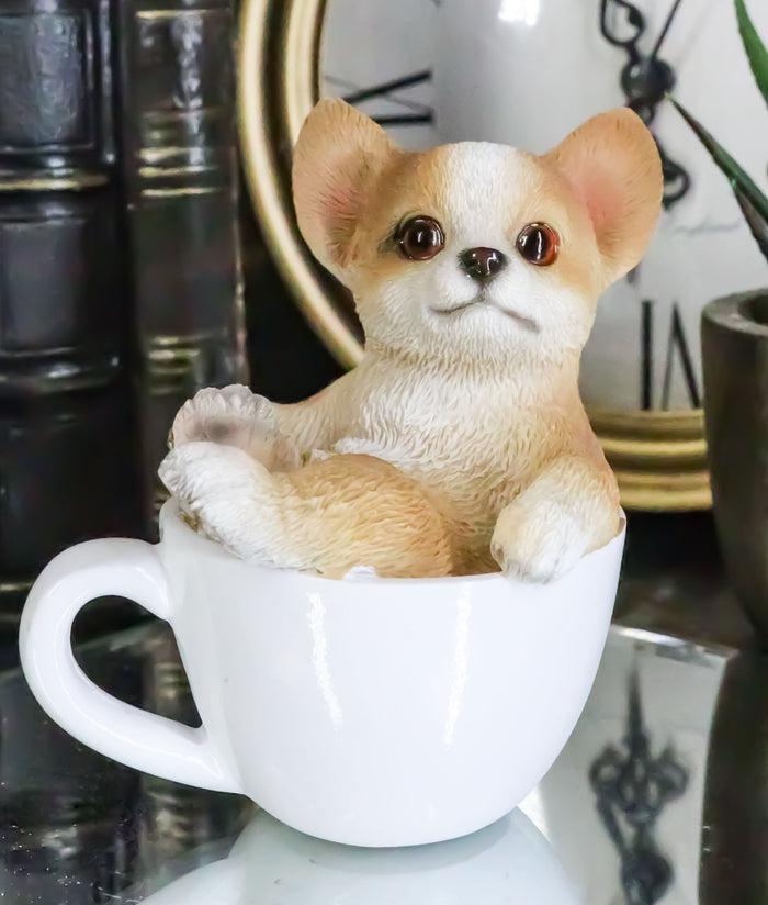 ebros gift Ebros Realistic Mini Chihuahua Teacup Statue 3" Pet Pal Dog Breed Collectible Figurine