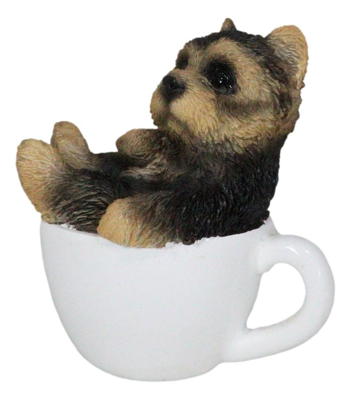 Ebros Gift Ebros Realistic Mini Yorkie Teacup Statue 3" Pet Pal Yorkshire Terrier Dog Figurine