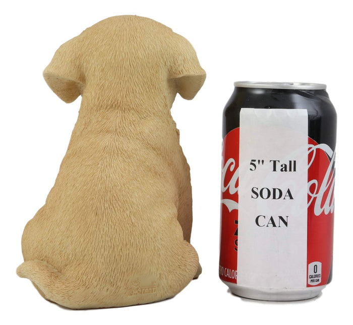 Ebros Gift Ebros Realistic Sitting Adorable Labrador Puppy Statue 6.75" Tall Pet Pal