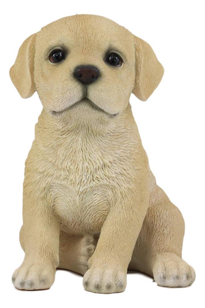 Ebros Gift Ebros Realistic Sitting Adorable Labrador Puppy Statue 6.75" Tall Pet Pal