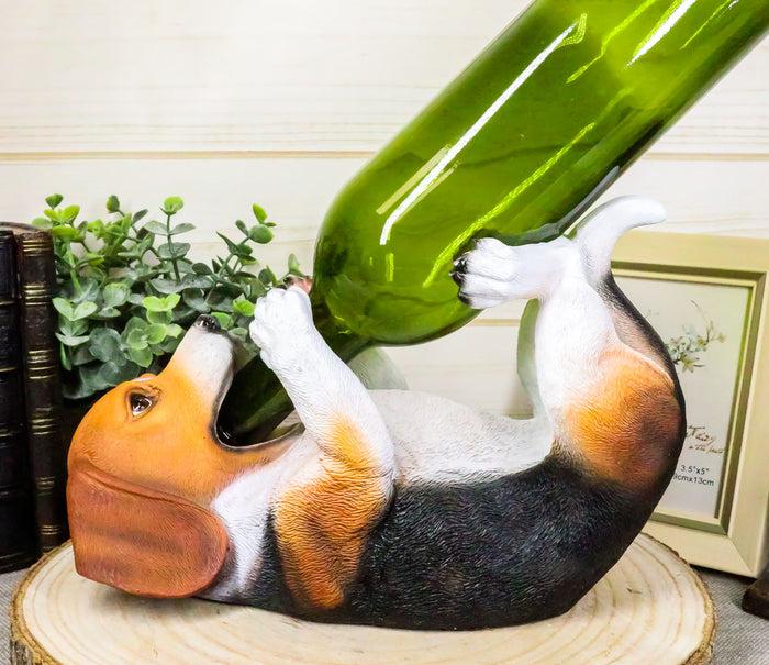 ebros gift Ebros Realistic Tricolor Beagle Wine Holder Figurine 10" Long Hound Pedigree Dog