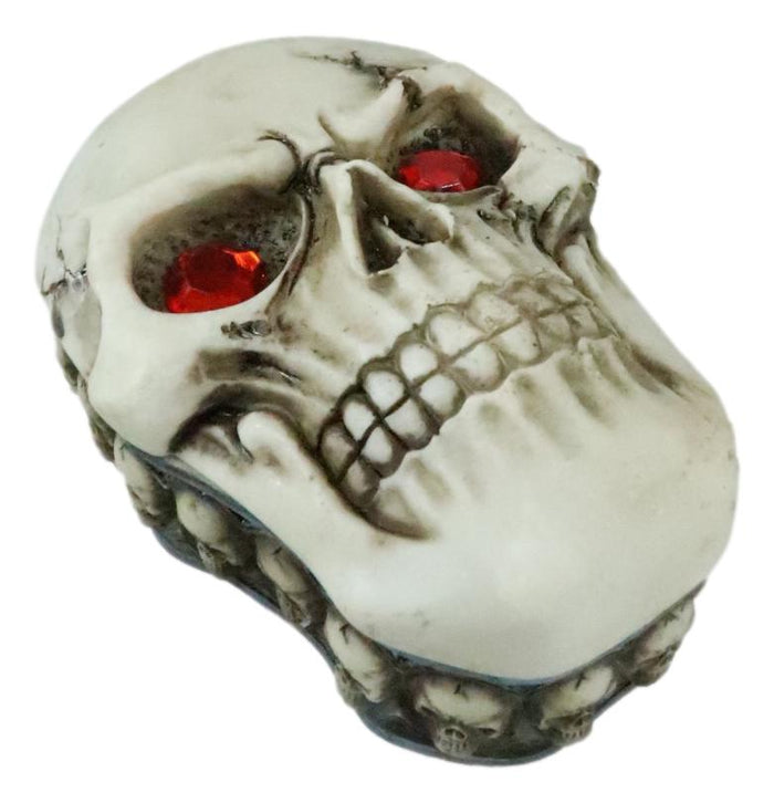 Ebros Gift Ebros Reaper Skull Face Trinket Decorative Box Skeleton Graveyard 4.5"L Decor