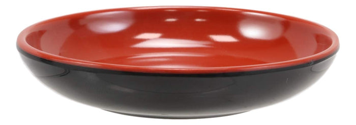 Ebros Gift Ebros Red And Black Melamine Traditional Design Condiments Soy Sauce Dipping Plate Or Dish Set Of 6 Great Housewarming Gift Or Party Decor For Sushi Asian Dining Restaurant Supply