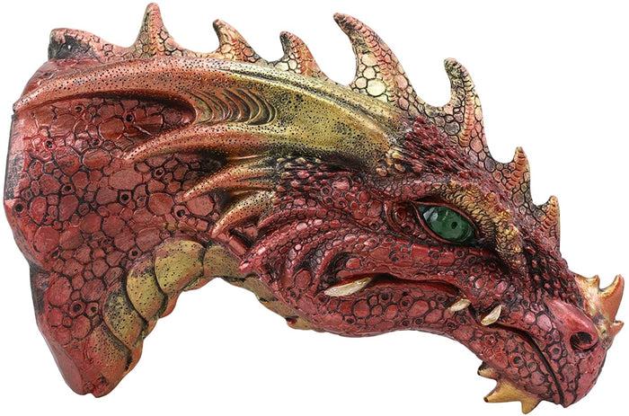 Ebros Gift Ebros Red Dragon Head Wall Decor Plaque With Color Changing LED Illuminated Eyes