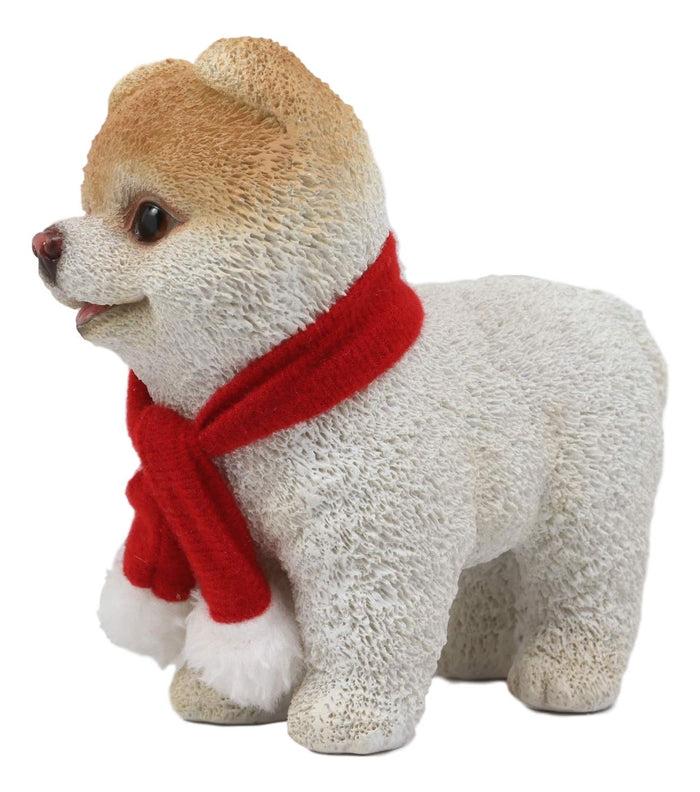 Ebros Gift Ebros Red Scarf Boo The World's Cutest Pomeranian Dog Statue Pet Pal Dogs Collectible Breed Pomeranians Memorial Collectible Resin Decor Figurine With Glass Eyes Official Licensed Sculpture