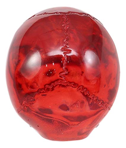 Ebros Gift Ebros Red Translucent Witching Hour Gazing Skull Miniature Figurine 2.5" Long