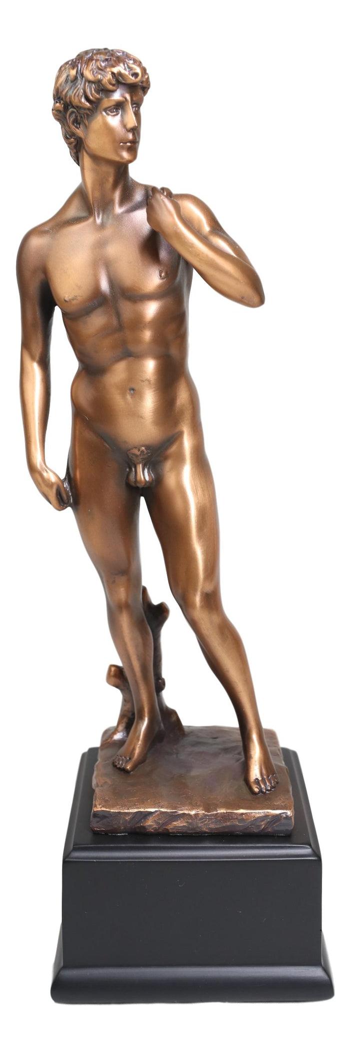 Ebros Gift Ebros Renaissance Art Michelangelo Nude King David Bronze Electroplated Resin Statue