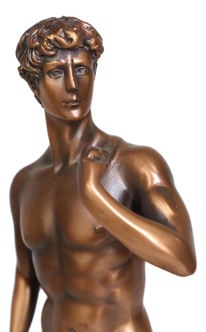 Ebros Gift Ebros Renaissance Art Michelangelo Nude King David Bronze Electroplated Resin Statue