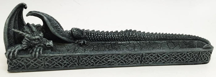 ebros gift Ebros Resting Bahamut Long Tail Ancient Dragon Incense Burner Figurine Sculpture