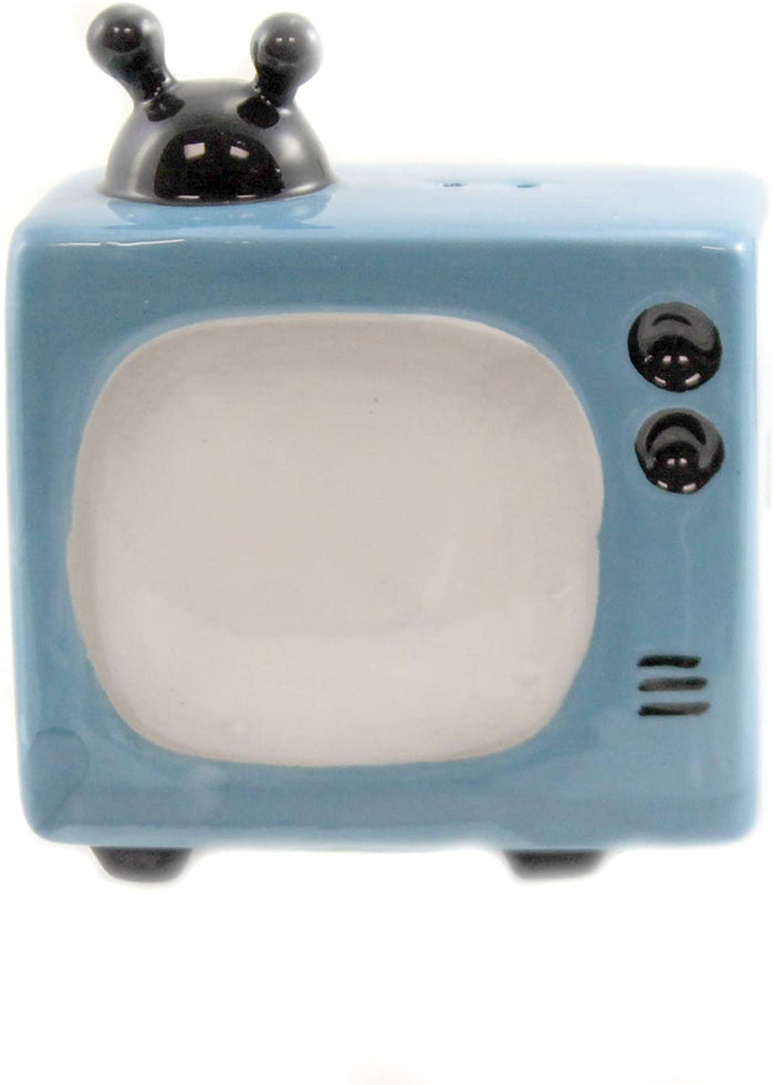 Ebros Gift Ebros Retro Televisions Ceramic Magnetic Salt Pepper Shakers Set