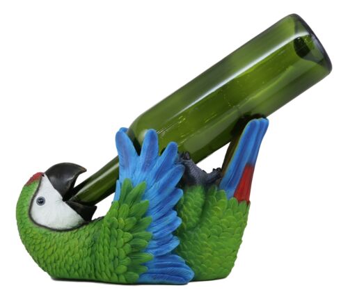Ebros Gift Ebros Rio Rainforest Jungle Green Scarlet Macaw Parrot Wine Bottle Holder