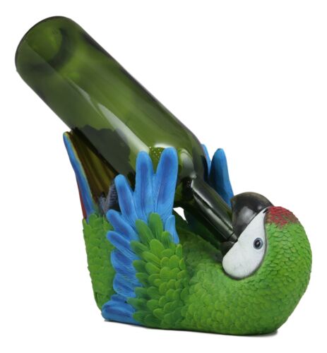 Ebros Gift Ebros Rio Rainforest Jungle Green Scarlet Macaw Parrot Wine Bottle Holder
