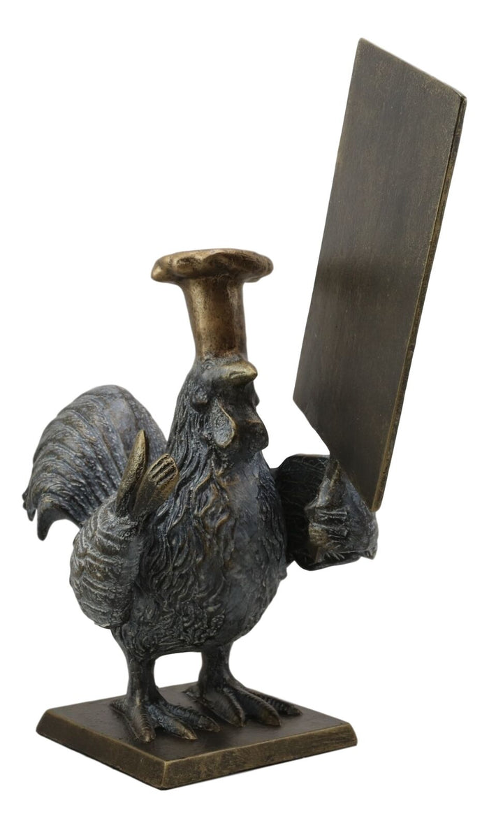 Ebros Gift Ebros Rooster With Chef Hat Holding A Menu Board Statue 13.5" Tall Countertop