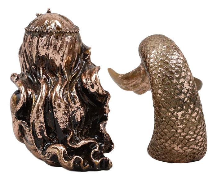 Ebros Gift Ebros Rose Gold Dreaming Siren Mermaid2 Piece Parts Body And Tail Statue 5" H