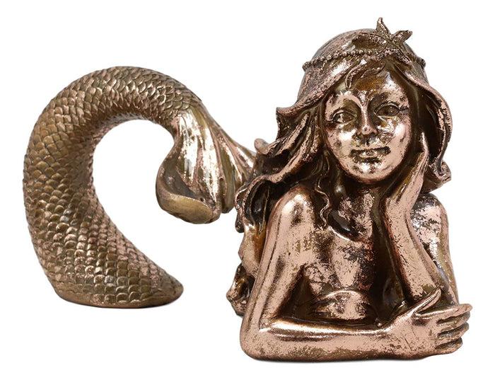 Ebros Gift Ebros Rose Gold Dreaming Siren Mermaid2 Piece Parts Body And Tail Statue 5" H
