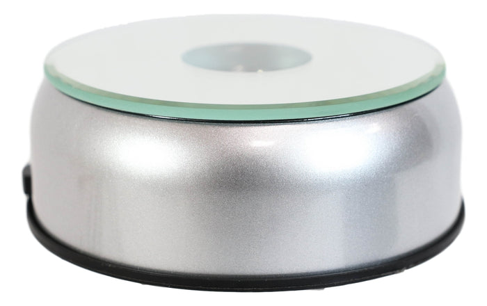Ebros Gift Ebros Rotating Colorful 7 LED Light Mirror Display Base For Crystal Acrylic Glass Art