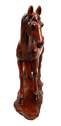 Ebros Gift Ebros Rugged Fine Race Horse Steed Decorative Resin Figurine In Faux Wood Finish 6.5"H