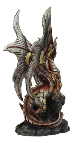 Ebros Gift Ebros Ruler Of Pantagonia Steampunk Cyborg Robot Dragon Statue 10.5"Tall