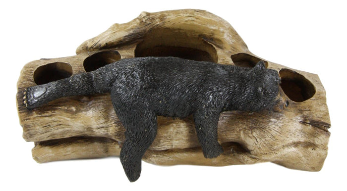 Ebros Gift Ebros Rustic Black Bears Climbing Logs Bathroom Vanity Set Of 4 Soap Dish Pump Cup