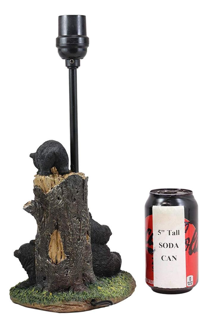 Ebros Gift Ebros Rustic Black Momma Bear With Cubs Playing Hide And Seek Table Lamp With Shade