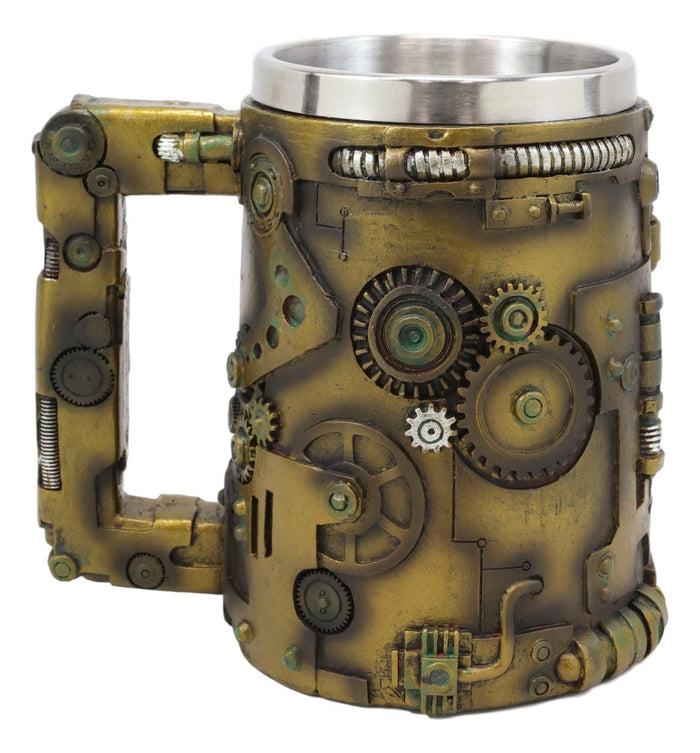 Ebros Gift Ebros Rustic Bronze Finish Nautilus Steampunk Pipes Valves And Gears Tankard Mug Cup