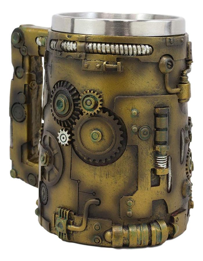 Ebros Gift Ebros Rustic Bronze Finish Nautilus Steampunk Pipes Valves And Gears Tankard Mug Cup