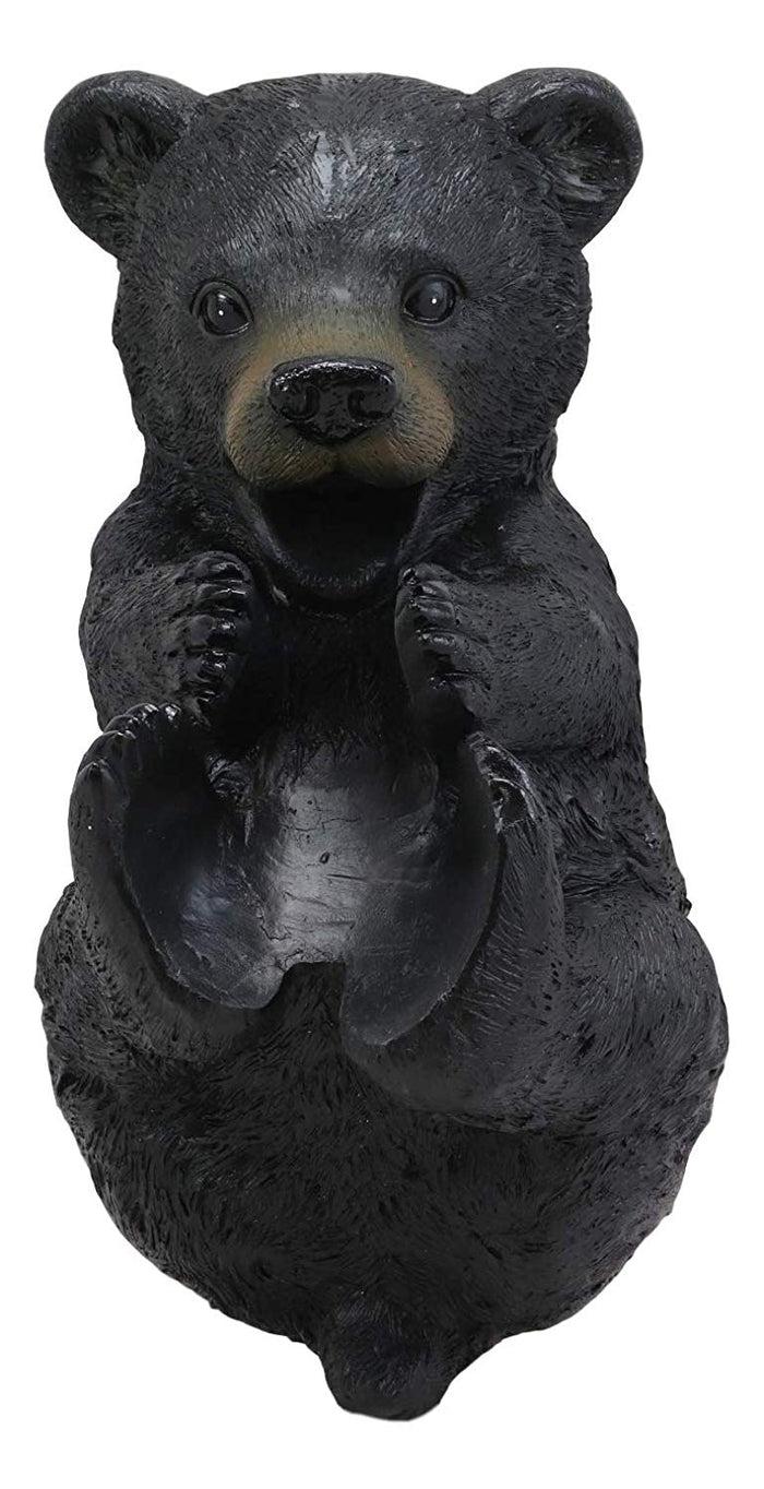 Ebros Gift Ebros Rustic Cabin Lodge Drinking Black Bear Wine Holder Kitchen Decor 11.5"L