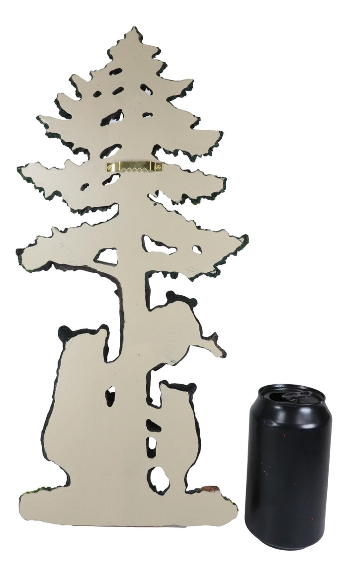 Ebros Gift Ebros Rustic Forest Black Bear With 2 Cubs Climbing On Pine Tree Wall Art Decor Plaque